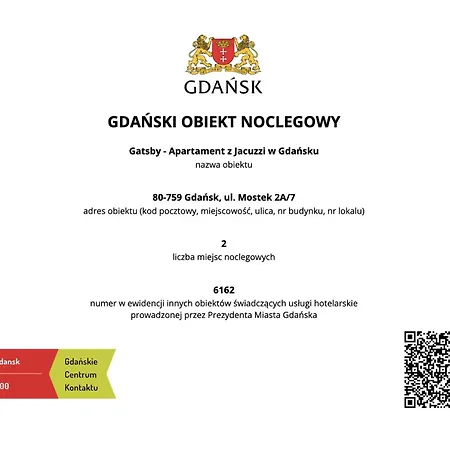 Gatsby - Jacuzzi & Relax Dla Par W Gdansku By Lion 公寓 *